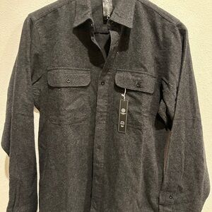 Burnside flannel  Charcoal button up small in
